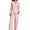 Pink, variant on HOWPAY Womens Christmas Pajamas Set Candy Graphic Casual Soft Long Sleeve Button down Shirts and Pants Loose Fit Comfy Sleepwear 2 Piece Pjs Sets Pink L