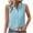 Blue, variant on Mgmyaa Women's Sleeveless Button Down Shirts Solid Casual Tank Top Loose V Neck Summer Top Blouses for Work