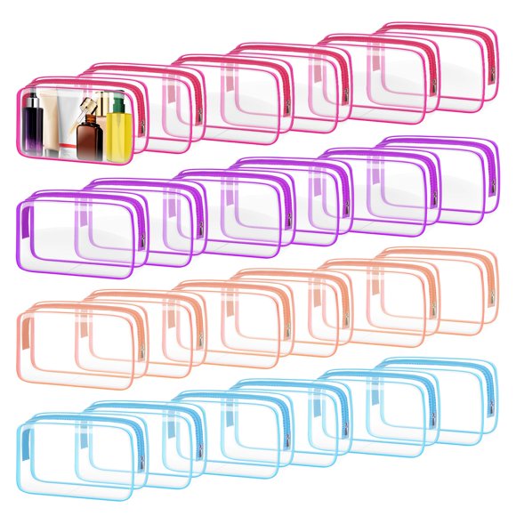 Neceser TISRATOK, PVC transparente, 24 unidades, multicolor, tamaño mediano