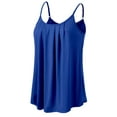 thumbnail image 2 of Doublju Women's Front Pleated Cami Tank Top with Plus Size, 2 of 3