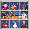 thumbnail image 4 of Calcomanías navideñas para ventanas, decoraciones navideñas para ventanas, pegatinas navideñas para ventanas, copos de nieve, ciervos, Papá Noel, decoración invernal del país de las maravill, 4 of 5