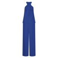 thumbnail image 4 of Scyoekwg Womens 2 Piece Outfits for Summer Tracksuit Sleeveless Round Neck Tops Wide Leg Pants Trendy Casual Loose Sweatsuits Sets Solid Color Matching Sets (Blue,S), 4 of 4