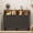 Black walnut color, variant on Kicctian 51" Modern Kitchen Pantry Cabinet with Power Outlets & LED Lights, Freestanding Sideboard Hutch, Adjustable Shelves & Drawers, Coffee Bar Buffet for Dining Room, Living Room,Black