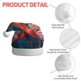thumbnail image 4 of KLL Christmas Hats for Adults Plush Romantic Flamingo Pair Print Santa Hat Xmas Fluffy Santa Claus Hat for Women Men, 4 of 6