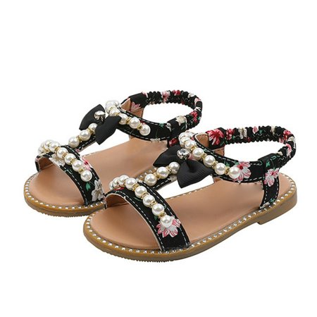 

Baby Girls Boho Pearl Beaded Sandals Flower Girls Bowknot Flat Thong Beach Beach Sandals Gladiator Princess Shoes Sandals Baby Girls Boho Pearl Beaded Flower Girls Bowknot Flat Thong Black 23