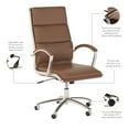 thumbnail image 3 of Bush Somerset Upholstered Faux Leather Executive Office Chair in Saddle Tan, 3 of 9