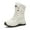 4 White, variant on Women Snow Boots Thick Soled Non Upper Lace Up High Top Warm and Comfortable Shoes,Size 8.5