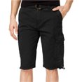 thumbnail image 1 of Ring Of Fire Mens Delano Messenger Casual Cargo Shorts, Negro, 33, 1 of 1