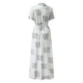 thumbnail image 4 of WTXUE Robe Portefeuille, Robe Longue Moulante pour Femme à Imprimé, Col en V, Laçage aux Hanches, Robe pour Femme, Robe Blanche Femme, Blanc 2TG, 4 of 8