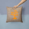 thumbnail image 2 of Carolines Treasures BB1101-BL-OR-PW1414 Coral Burlap and Orange   Canvas Fabric Decorative Pillow BB1101 14Hx14W, 2 of 4