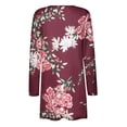 thumbnail image 4 of DDAPJ pyju Lightweight Cardigans for Women 2023,Open Front Long Sleeve Shawl Collar Cardigan Floral Print Casual Kimono Tops Fall Winter Thin Coats with Pockets, 4 of 5