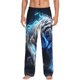 thumbnail image 1 of Fotbe Futuristic Blue Light White Tiger Pantalones de Pijama para Hombre, Pantalones de Dormir, Pantalones de Casa con Cintura Ajustable y Bolsillos-3X-Large, 1 of 6