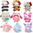 thumbnail image 2 of Peluche de Hello Kittys de 10 cm de Sanrio Kawaii, bonito oso marrón de peluche, muñeco de peluche suave, colgante, juguetes para niñas, regalo, 2 of 5
