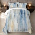 thumbnail image 2 of Erosebridal Oil Painting Bed Spread Queen, Gray Blue Ombre Queen Coverlet Set, Reversible 3-Piece 1 Quilt and 2 Pillowcases, 2 of 7