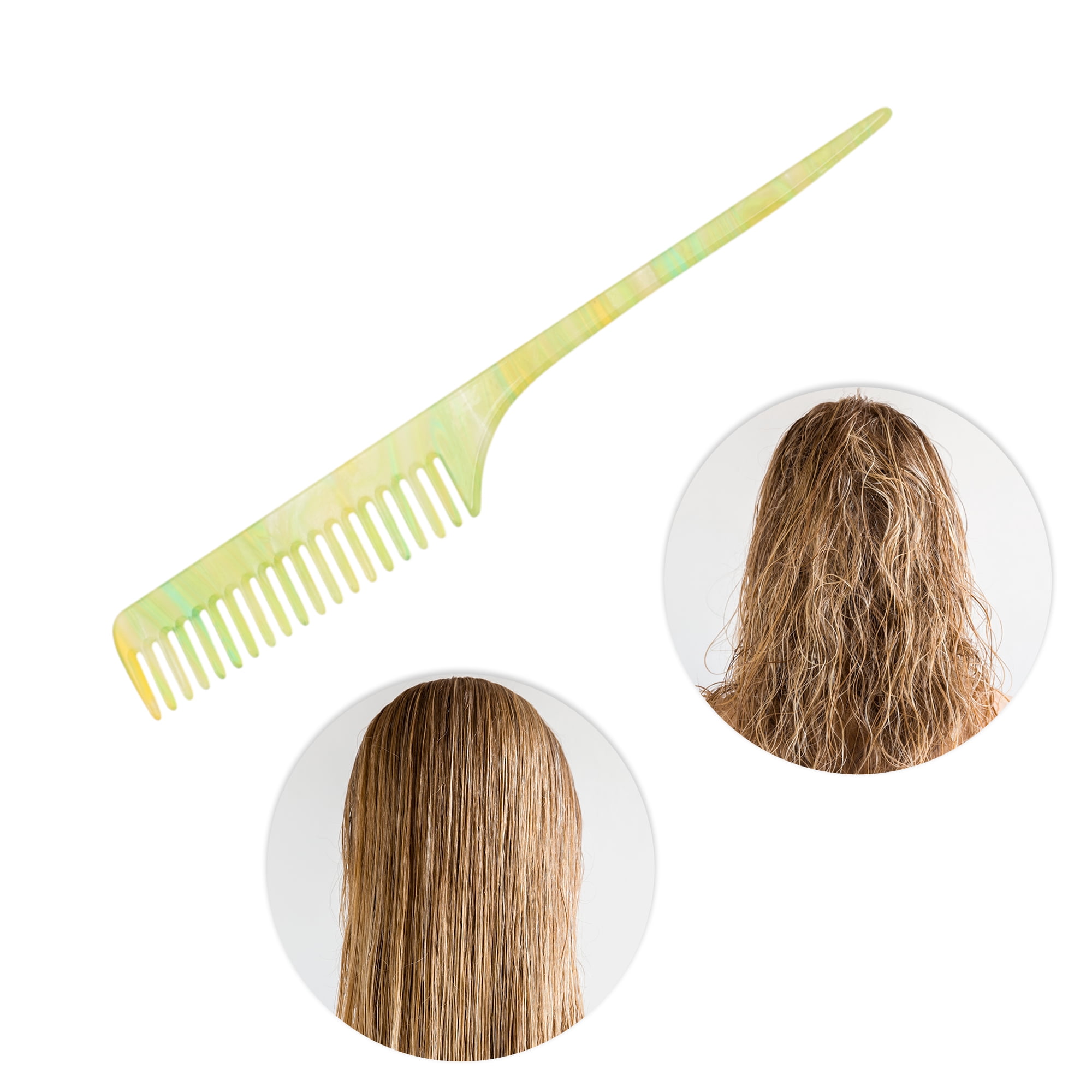 Unique Bargains 1 Pc Simple Vintage Rat Tail Comb for All Hair Types Green