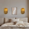 thumbnail image 4 of Sziqiqi Set of 2 Gold Textured Wall Sconces: Vintage Metal Candle Holders for Taper Candles Elegant Hanging Decor for Living Dining Room Fireplace Bedroom Easy Mount Oval Gold Leaf, 4 of 9