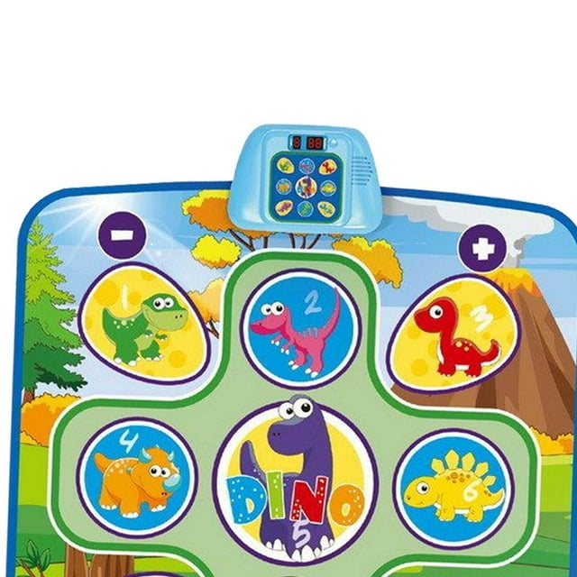 Hi,Fancy Electronic Dance Mat Waterproof Cartoon Dinosaur Pattern Early Educational Toy