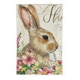 thumbnail image 2 of PHYHOO  Happy Easter Garden Flag Double Sided Outside, Floral Rabbit Pascha Yard Outdoor Decoration White, 2 of 6