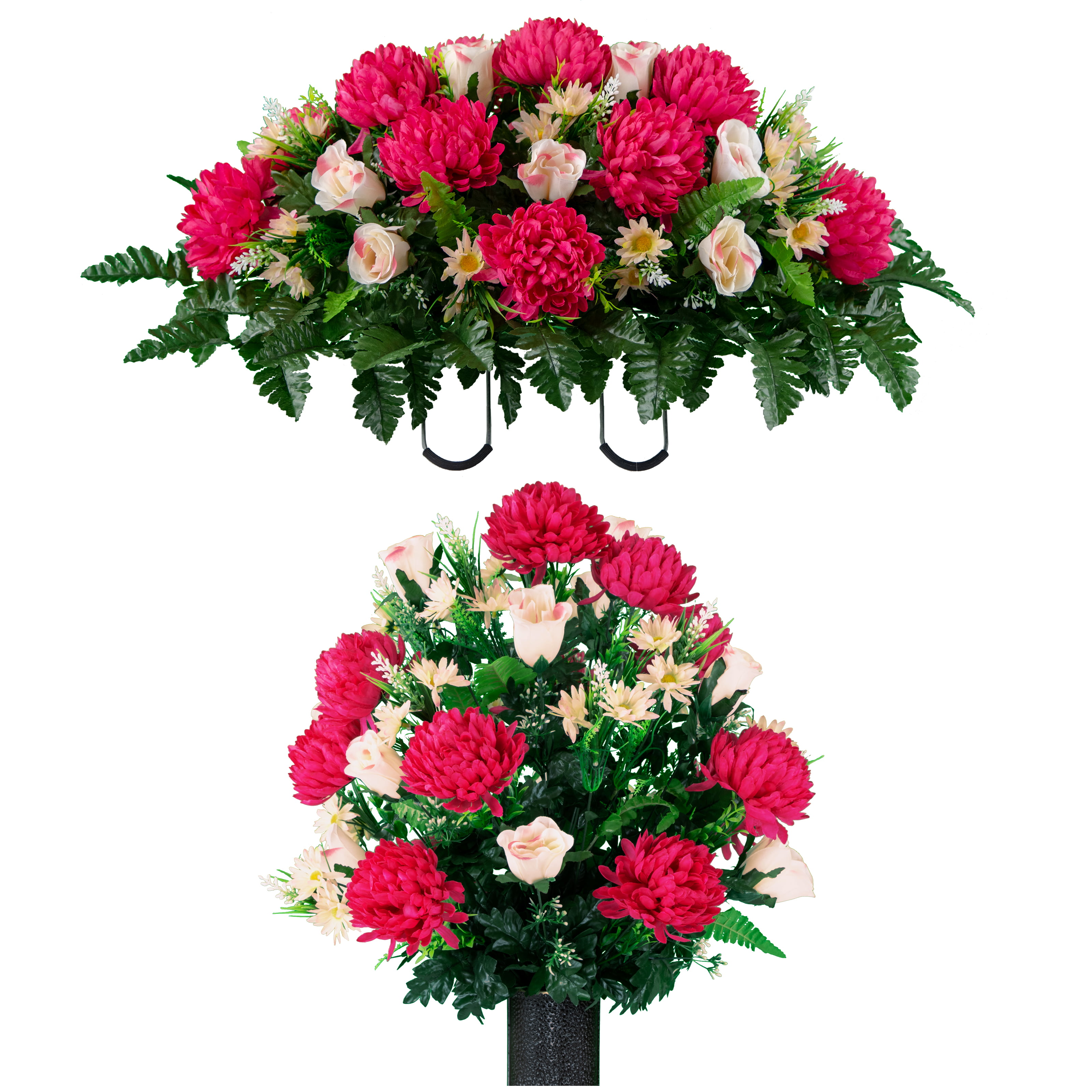 MUM Funeral Flowers Grave Cemetary Floral Tribute Based Oasis Artificial 