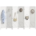 thumbnail image 1 of HOMCOM 56.9" 6 Panel Room Divider with Pegboard Display for Indoor White, 1 of 10
