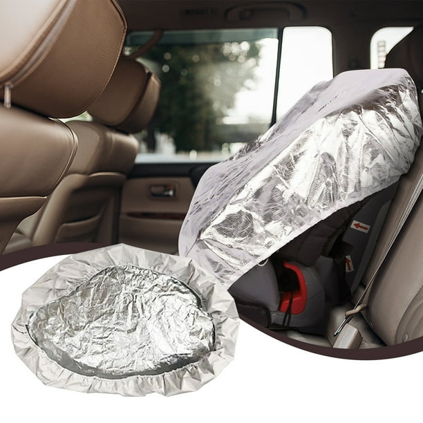 Parasol para asiento de coche de bebé - Plateado reflectante, 108 x 80 cm, ajuste universal para asientos infantiles, mantiene el asiento del coche fresco, bloquea el sol y evita las manchas, 1