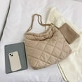 thumbnail image 5 of Quilted Tote Bag for Women Puffer Bag Quilted Hobo Bag Lightweight Quilted Padding Shoulder Bag Puffy Nylon, 5 of 6