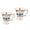 Blue flower, variant on Set Of 2 European Zincs Alloys Wine Goblets For Fine Dining