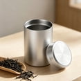 thumbnail image 3 of Medium Silver Portable Aluminum Tea Canister, Airtight Travel Tea Storage Tin for Loose Leaf Tea Outdoor Daily, 3 of 4