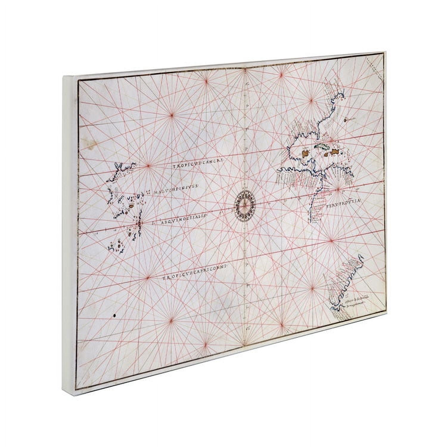 Trademark Art 'Nautical Chart of the Pacific Ocean, 1500's' Canvas Art