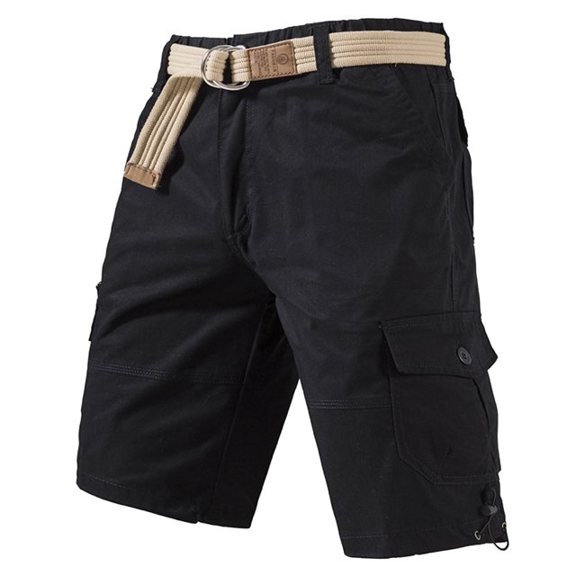Men's Summer Cargo Shorts - Straight Sports Shorts, Polyester Material, Easy to Match with T-Shirts, Sizes M-XXXXL