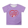 thumbnail image 1 of T-shirt à Manches Courtes pour Filles, Col Rond, Coupe Décontractée, Basique, 1 of 4