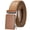 Brown, variant on Unisex Solid White Automatic Ratchet Belt, Office Business & Daily Casual Dress Belt, Essential Belt for Office Workers, 33.49"-43.30" Adjustable 1.38 Inch Wide Premium Textured Composite Leather
