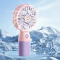 thumbnail image 2 of Qocolhg Mini Portable Fan, Small and Powerful, Cute Design High Speed Personal Handheld Fan, Lightweight USB Rechargeable Fan for Makeup Stylish Girl Women Travel Indoor Outdoor, Pink, Clearance, 2 of 6