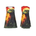 thumbnail image 7 of Picia Hawaiian Style Bald Eagle Print Women’s Sleeveless Midi Swing Dress – A-Line Pleated Tank Sundress, Comfortable and Flowy T-Shirt Dress, 7 of 7