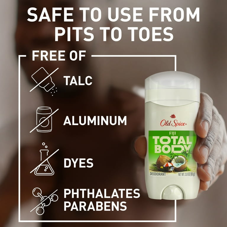 Old Spice Whole Body Deodorant Aluminum Free Stick, Fiji Total