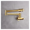 thumbnail image 4 of Kitchen Sink Faucet Wall Mounted Pot Filler Tap Brass Kitchen Faucet Single Cold Sink Tap Rotation Folding Spout Gold/Chrome ,Easy Opearte, 4 of 7