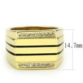 thumbnail image 2 of Anillo Color Oro Para Hombres de Acero Inoxidable el Poder, 2 of 5