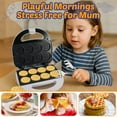 thumbnail image 6 of StarBlue Mini Waffle Bites Maker with FREE Waffle Tongs - 8 x 2” Tiny Waffle Bites, Non-Stick, Fast Heating, Perfect for Kids’ Breakfast, Snacks, Compact & Easy to Clean, White, 120V 60Hz 750W, 6 of 9