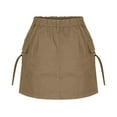 thumbnail image 5 of Taylonsss Clearance Fashion Women Casual Buttocks Short Skirt Solid Work Skirt With Pocket, 5 of 6