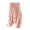 Pink, variant on Women's Linen Harem Pants Lightweight Solid Color Loose Fit Cropped Trousers Elastic Waist Beach Pants with Pockets