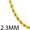 Gold, variant on Men's Silver-Tone Stainless Steel 2.3MM Rope Link 24" Chain Necklace - Brilliance Fine Jewelry