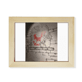 thumbnail image 1 of Chinos de corte de papel mural de estilo Red Rooster en maceta Escritorio de madera Arte Pintura 6x8 pulgadas marco de foto foto, 1 of 4