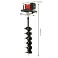 thumbnail image 2 of Electric Earth Auger Powerhead Digging Machine Garden Auger W/ 6"x31" Bit 2000W, 2 of 19