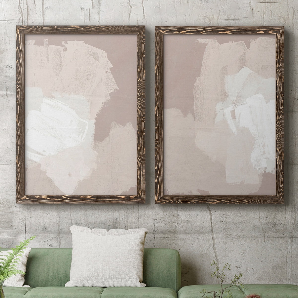 Cloud Slate I - Premium Framed Canvas 2 Piece Set - Ready to Hang