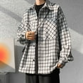 thumbnail image 2 of YYDGH Men's Casual Plaid Jackets Open Front Button Up Jackets Long Sleeve Outerwear Coat Casual Lapel Button Down Colorblocked Tops 3XL, 2 of 4