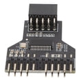 thumbnail image 1 of 9 Pin USB Splitter, Small Compact Metal Plastic Plug And Play USB Header Hub In Line Type  For Home For Computer, 1 of 8