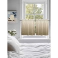 thumbnail image 4 of Half Window Curtain 36 Inches Long, Brown Beige Window Treatment Curtain Drapes, Gradient Monochrome Modern Country Small Tier Curtains for Bathroom Over Sink, 27.5"x36", 2 Panels, 4 of 7