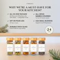 thumbnail image 2 of Bamboo Glass Spice Jars with Labels and Shaker Lids Clear Empty 4oz 24 Pack Bottles Set, Glass Spice Containers with Labels, Seasoning Organizer Jars, 2 of 7