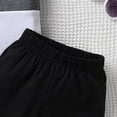 thumbnail image 6 of WUANDIXFA Toddler Kid Boy Clothes Colorblock Letter Graphic Tee Shorts 2PC Summer Outfit Set (Black, 3-4 Years), 6 of 7