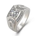 thumbnail image 1 of Anillos de hombre de un quilate, color blanco, 1 of 4